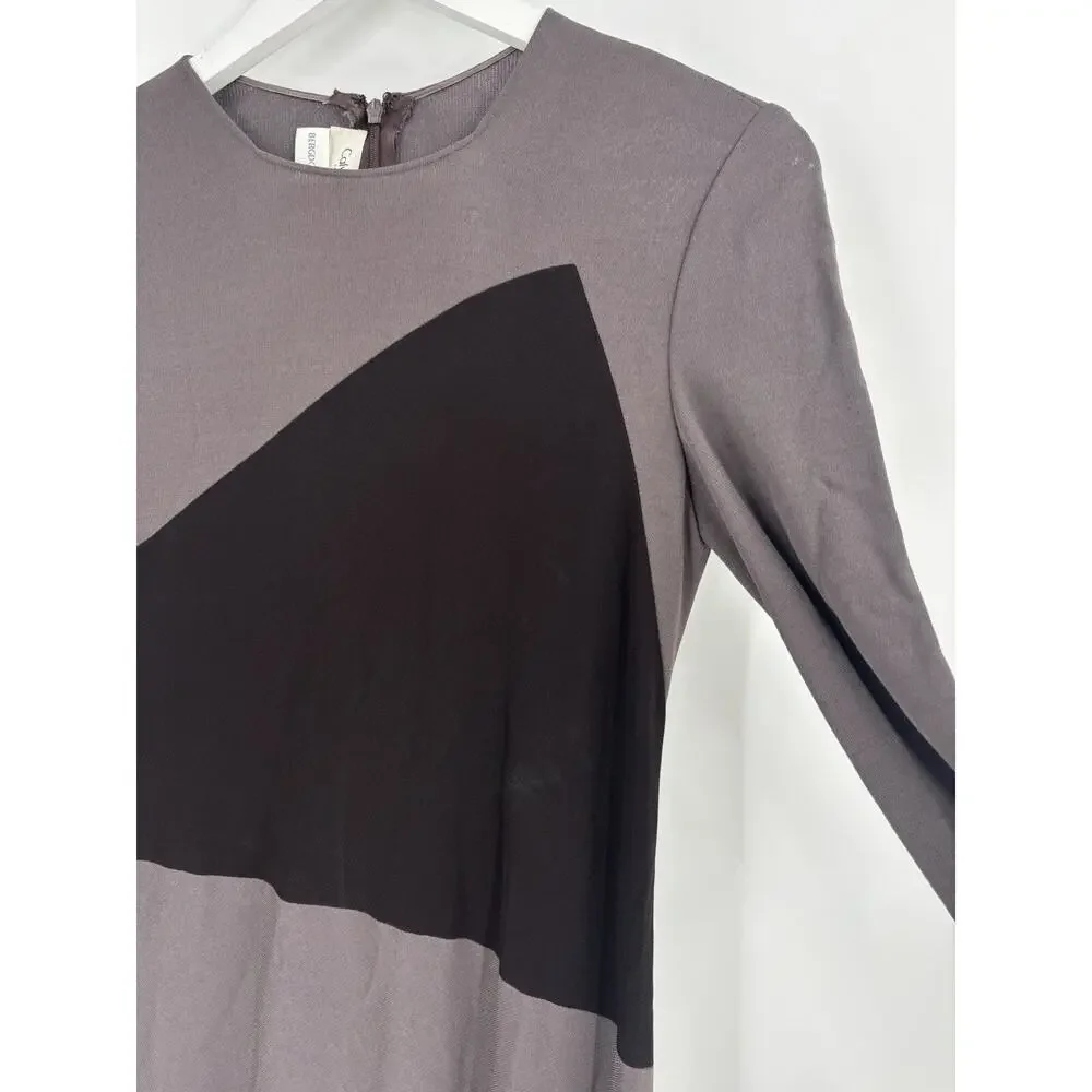 Calvin Klein Collection Bergdorf Goodman Fall 1996 Womens 6 Black Taupe 1990s